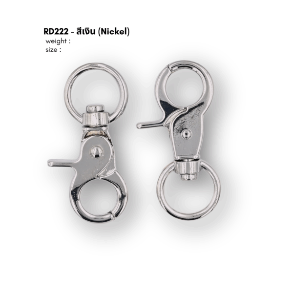 rd222n คอหมา รหัส RD222 สีเงิน (nikel)